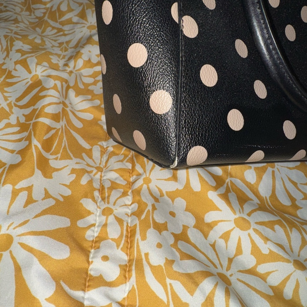 Kate Spade Black and Cream Polka Dot Tote - Picture 3 of 4
